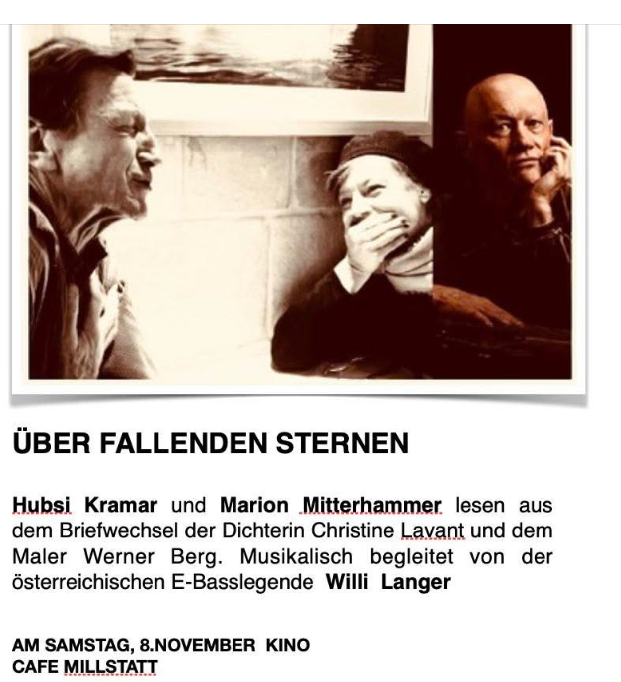 ÜBER FALLENDE STERNE